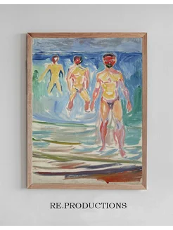 Постер Bathing Men - Edvard Munch