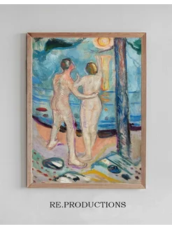 Постер Nude Couple on the Beach - Edvard Munch