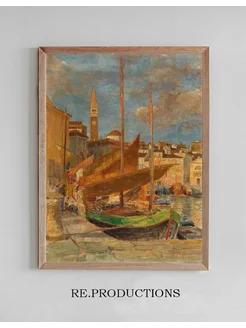 Постер In the Harbour of Pirano - Tina Blau