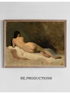 Постер Study of a Reclining Nude - Isidore Pils