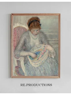 Постер Girl with a Basket of - Frederick Carl Frieseke