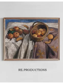 Постер Still life with apples and - Paula Modersohn-Becker