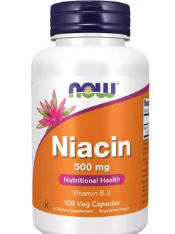Ниацин Витамин В-3 500 мг 100 капсул Now Foods 274642344 купить за 642 ₽ в интернет-магазине Wildberries