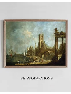 Постер Capriccio of a Harbor - Francesco Guardi