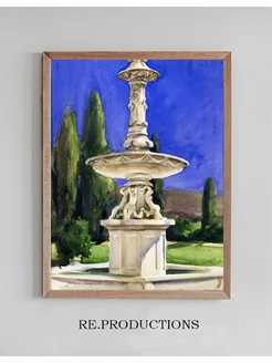 Постер Marble Fountain in Italy - John Singer Sargent