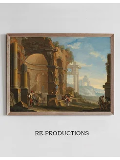 Постер A capriccio with figures - Sebastiano Ricci