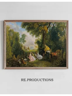 Постер Rendez-vous de chasse - Jean-Antoine Watteau