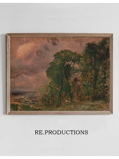 Постер A View at Hampstead with Stormy - John Constable