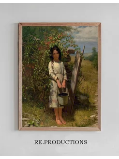 Постер Blackberry Picking - John George Brown