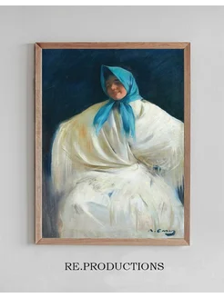 Постер Chulacon Pañuelo Azul (girl with a - Ramón Casas