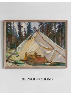 Постер A Tent in the Rockies - John Singer Sargent