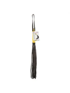 Черная плеть с желтой рукоятью Boundless Flogger - 69,25 см