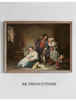 Постер Broken Eggs - Jean-Baptiste Greuze