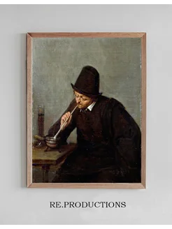 Постер A Man Smoking - Adriaen van Ostade