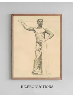 Постер Study of Apollo for ‘Apollo - John Singer Sargent