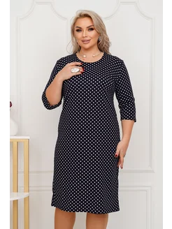 Трикотажное праздничное платье большого размера adenashop 274756658 купить за 1 050 ₽ в интернет-магазине Wildberries