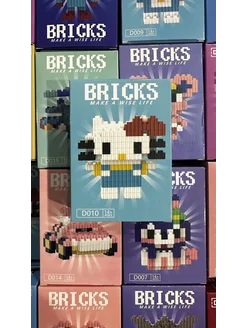 3D конструктор Bricks из миниблоков с фигуркой Хеллоу Китти