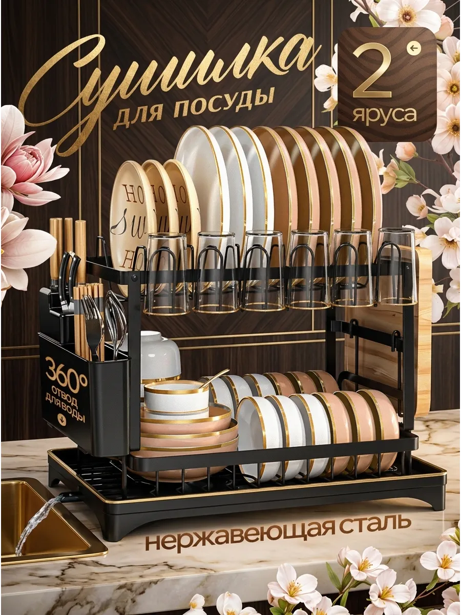 Сушилка для посуды настольная