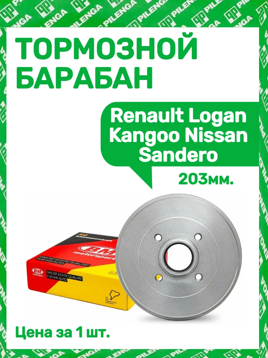 Тормозной барабан Renault Logan Kangoo Nissan Sandero