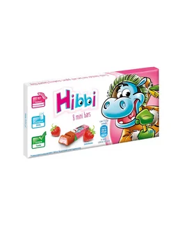 Молочный шоколад "Hibbi" йогуртово-клубничный 100гр