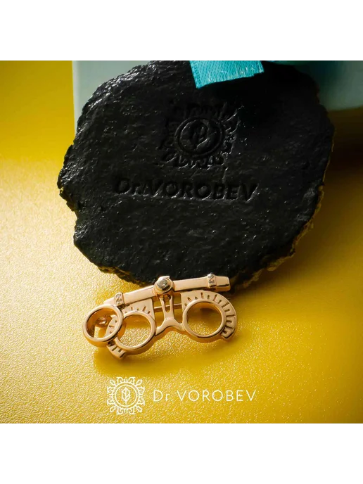 DrVorobev Брошь серебро, медицинская офтальмологу, 502БШ046600, серебристый, фото 3