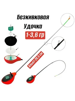 Удочка для зимней рыбалки Finezza Light, 1-3,6 гр красный akara 275112956 купить за 1 118 ₽ в интернет-магазине Wildberries