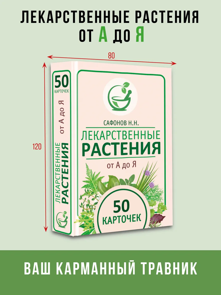 Лекарственные растения от А до Я. 50 карточек