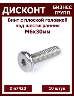 Болт под шестигранник с плоской головкой М6 ДБГ 275170530 купить за 151 ₽ в интернет-магазине Wildberries