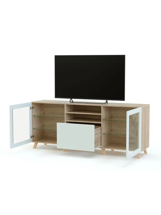 BestMebel Тумба под ТВ Бесто Besta 9, 130х40х65 см, 150x40x85 см, фото 2