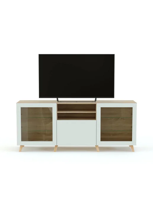 BestMebel Тумба под ТВ Бесто Besta 9, 130х40х65 см, 150x40x85 см, фото 4