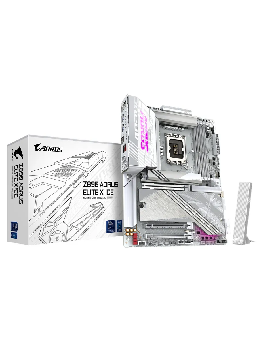 Материнская плата Z890 AORUS ELITE X ICE LGA1851 Intel Z890 Gigabyte 275424856 купить за 21 929 ₽ в интернет‑магазине Wildberries