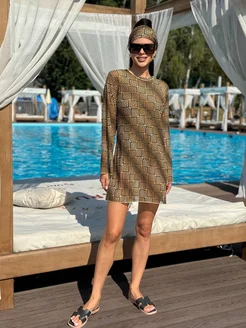 Туника пляжная короткая сетка с SPF защитой MARMELAD 275458427 купить за 3 619 ₽ в интернет-магазине Wildberries