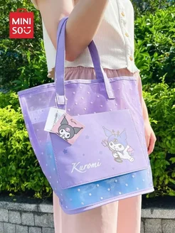 Сумка Шоппер Sanrio Kuromi miniso 275485012 купить за 556 ₽ в интернет-магазине Wildberries