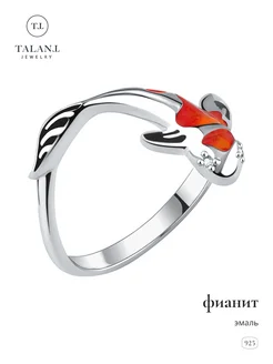 Серебряное кольцо с фианитами TALANT 275524146 купить за 765 ₽ в интернет-магазине Wildberries