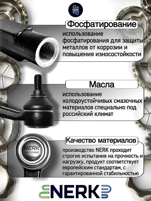 NERK Рулевые наконечники Рено Логан Ларгус, вариант, фото 2