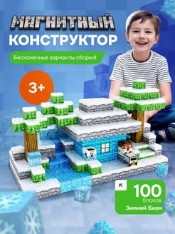 Магнитный конструктор Minecraft, развивающий набор зима 100 ToyWish 275554221 купить за 2 897 ₽ в интернет-магазине Wildberries