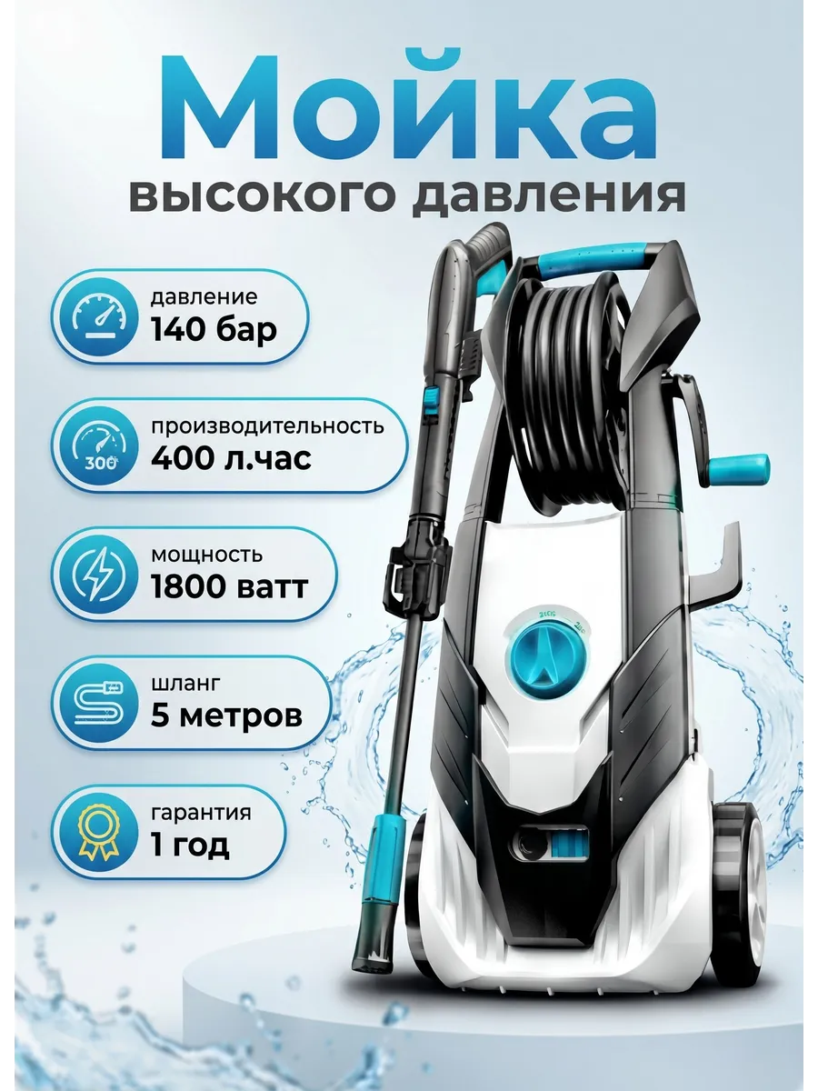 Мойка высокого давления 1800 Вт АМ-140