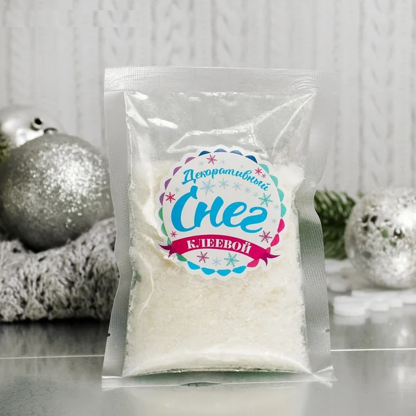 Снег искусственный клеевой для декора Классическийг