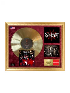 Золотая декоративная виниловая пластинка Slipknot