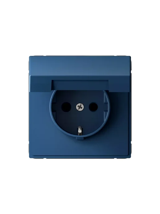 Systeme Electric Розетка с заземлением, с крышкой, ArtGallery, голубой, фото 2