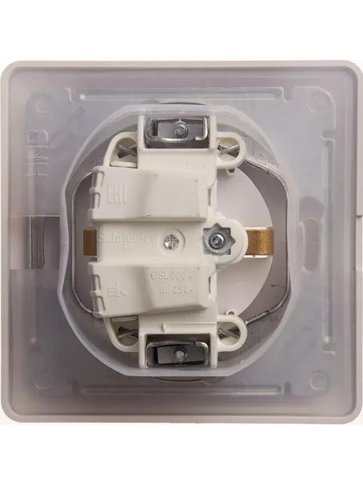 Systeme Electric Розетка с заземлением, с крышкой, IP44, Glossa, белый, фото 2