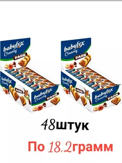 Батончик Бэбифокс вафельный<BabyFox>Creamy Dark,48шт KDV 276269101 купить за 836 ₽ в интернет-магазине Wildberries