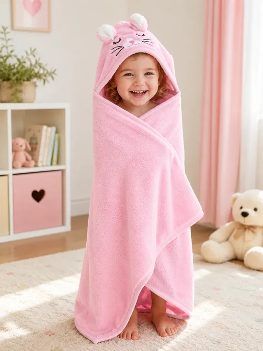 LISTING textile Детское полотенце с капюшоном пончо, вариант, фото 2