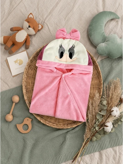 LISTING textile Пончо детское полотенце для душа, розовый, фото 8