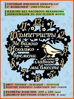 Часы (циферблат) именные с фамилией "Семья Дмитриевых" 30 см АПЕЛЬСИН МАРКЕТ 276351385 купить за 1 680 ₽ в интернет-магазине Wildberries