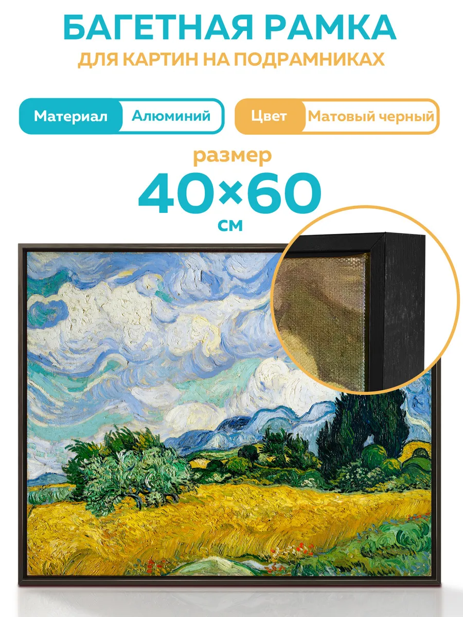 Металлическая багетная рамка 40х60 см