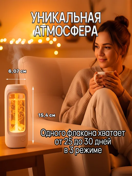 Hoswn Автоматический аромадиффузор для дома электрический ночник, белый, фото 4