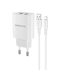 Сетевая зарядка для гаджетов BN2 USB на Lightning+2 USB 2.1A