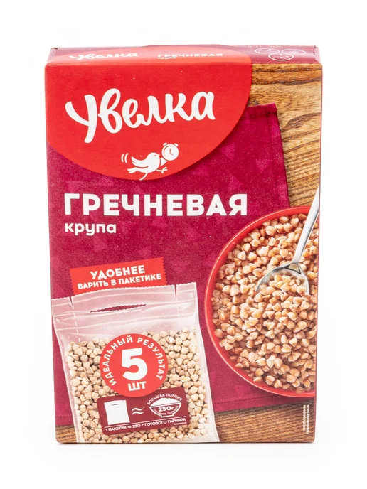 Увелка Гречка ядрица быстроразваривающаяся экстра, 5шт. х 80г, 6 шт, 5 шт, 80 г, фото 2