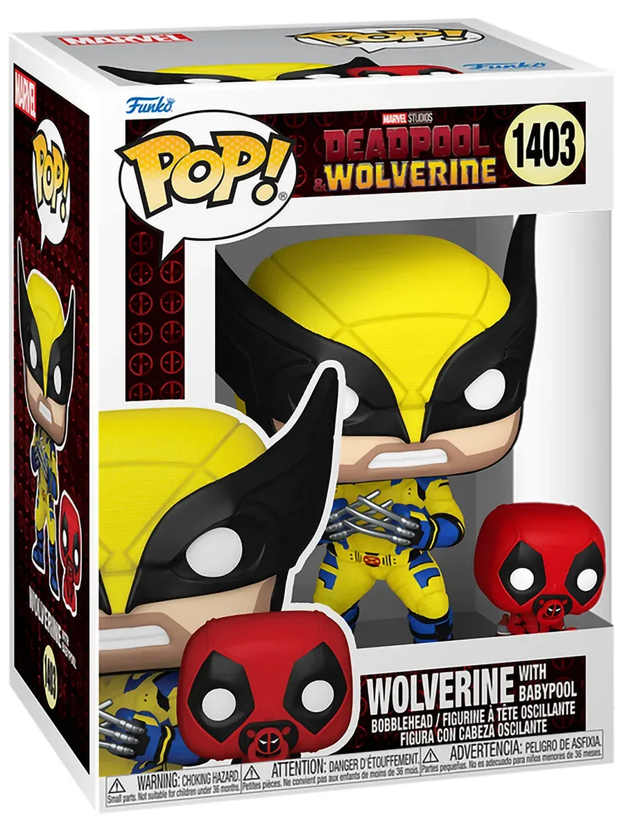 Фигурка Funko башкотряс Марвел Дэдпул 3 Wolverine w/Babypool